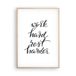 Plakat w ramie jasny dąb - Życiowa równowaga - 70x100 cm