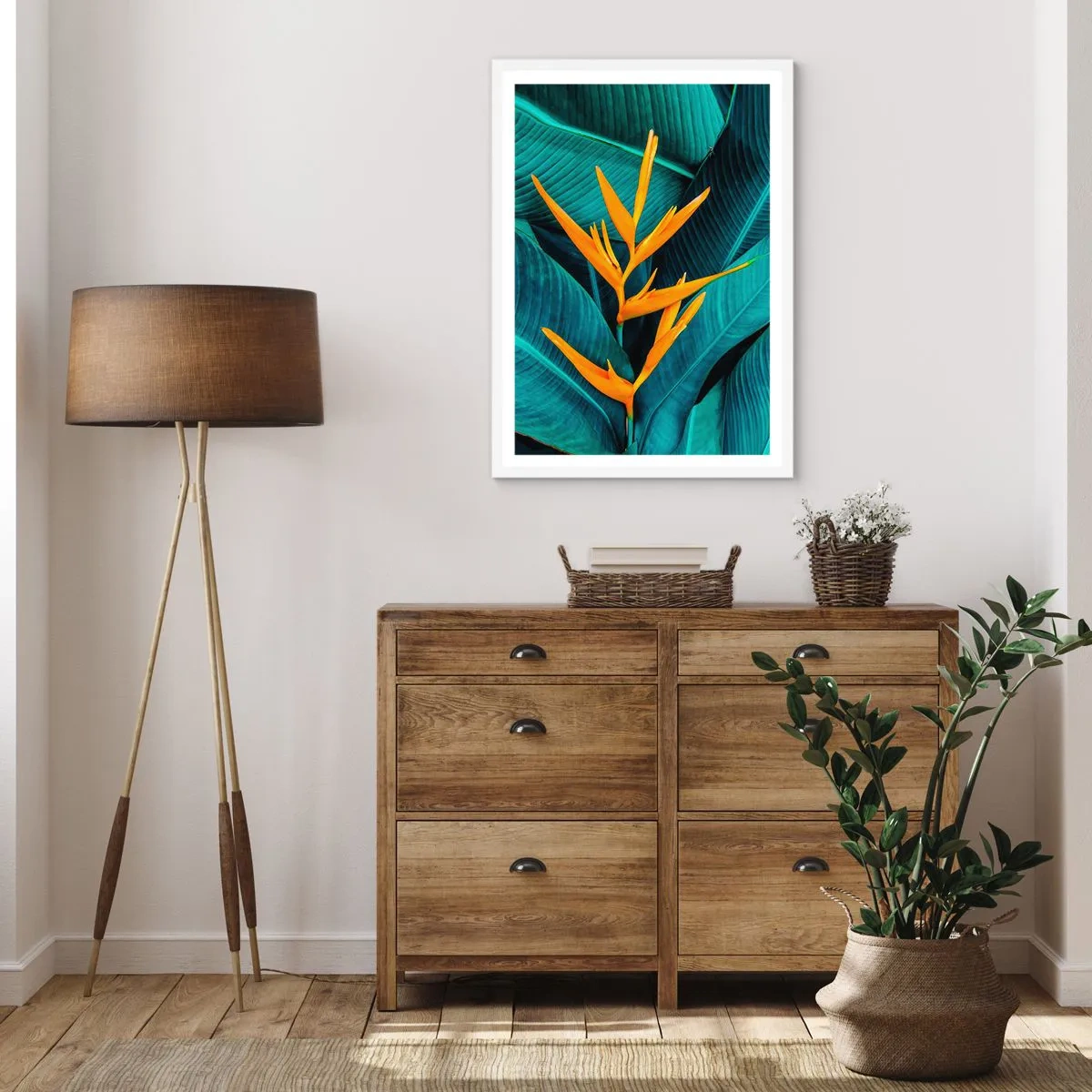 Plakat w białej ramie - Kwiat Edenu - 70x100 cm
