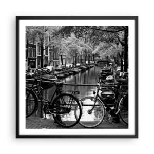 Plakat w czarnej ramie - Bardzo holenderski widok - 60x60 cm