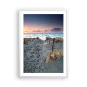 Plakat w białej ramie - Rozlałeś tęczę blasków promienistą… - 50x70 cm