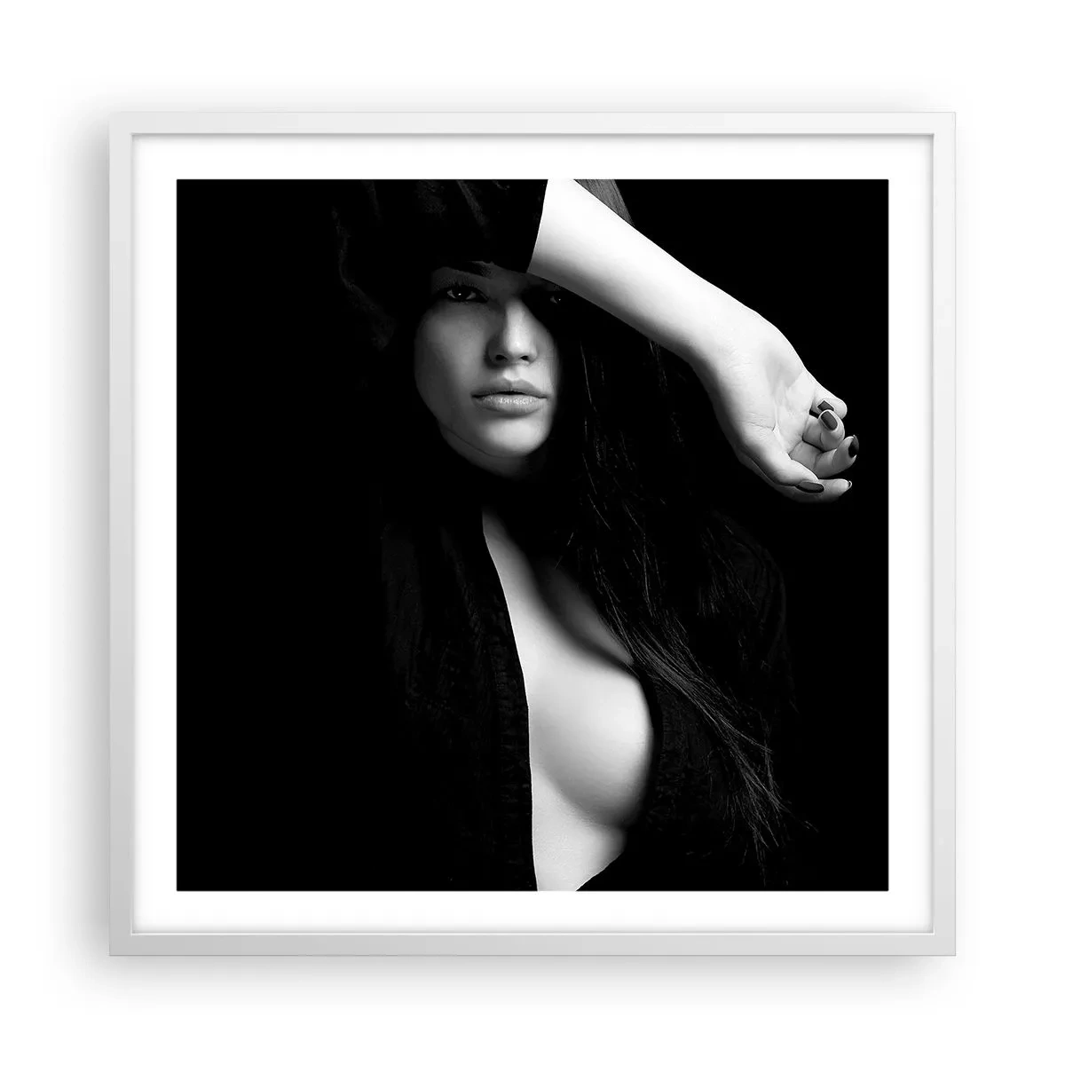 Plakat w białej ramie - Szkoła uwodzenia - 60x60 cm