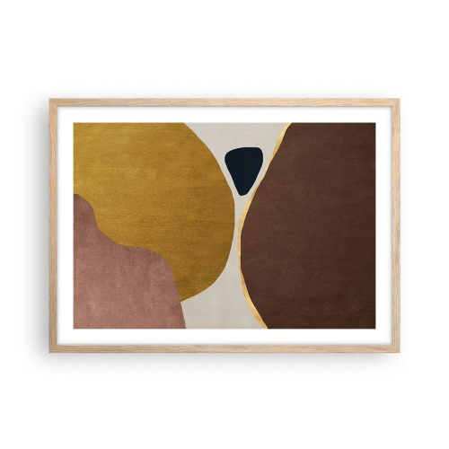 Plakat w ramie jasny dąb - Abstrakcja – miejsce w przestrzeni - 70x50 cm