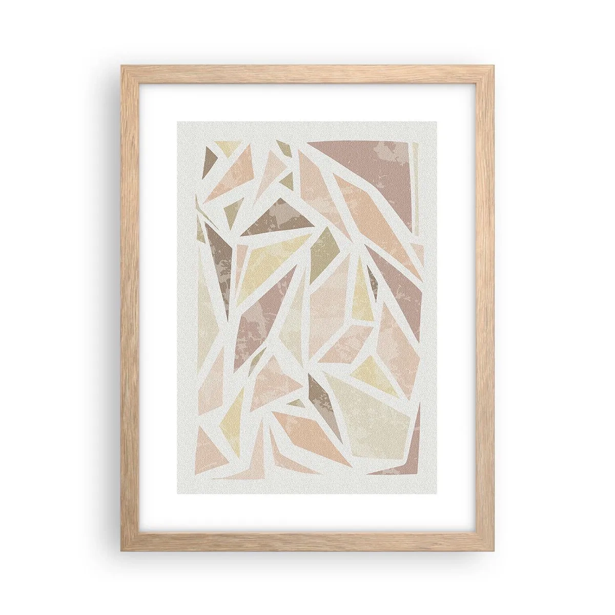 Plakat w ramie jasny dąb - Kompozycja witrażowa - 30x40 cm