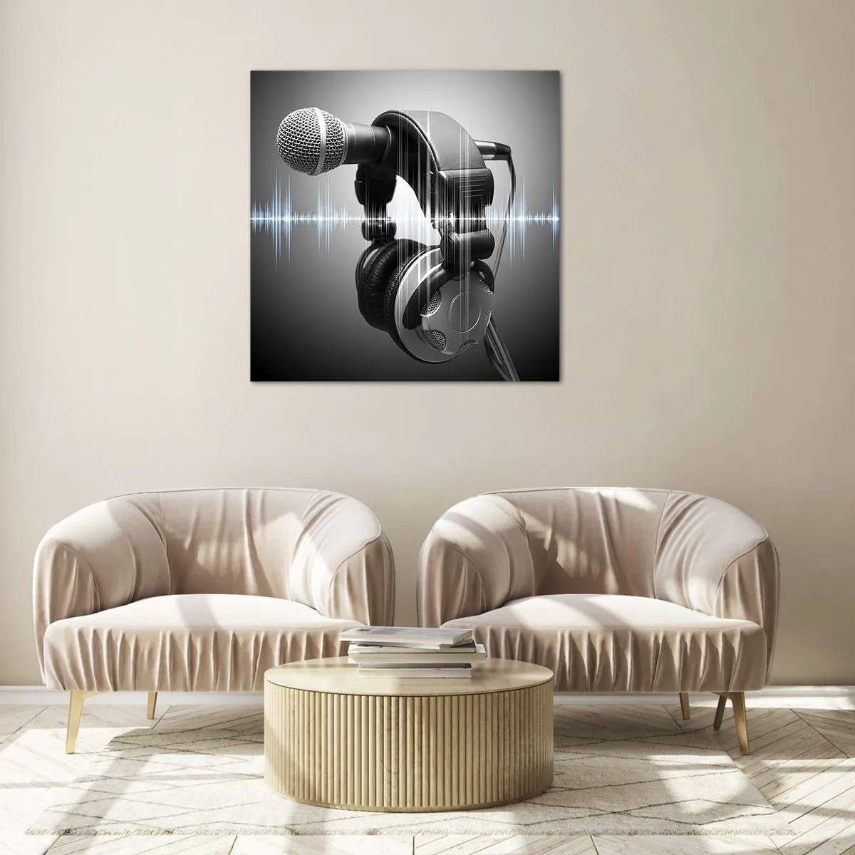 Obraz na szkle - Jeszcze słychać śpiew - 70x70 cm