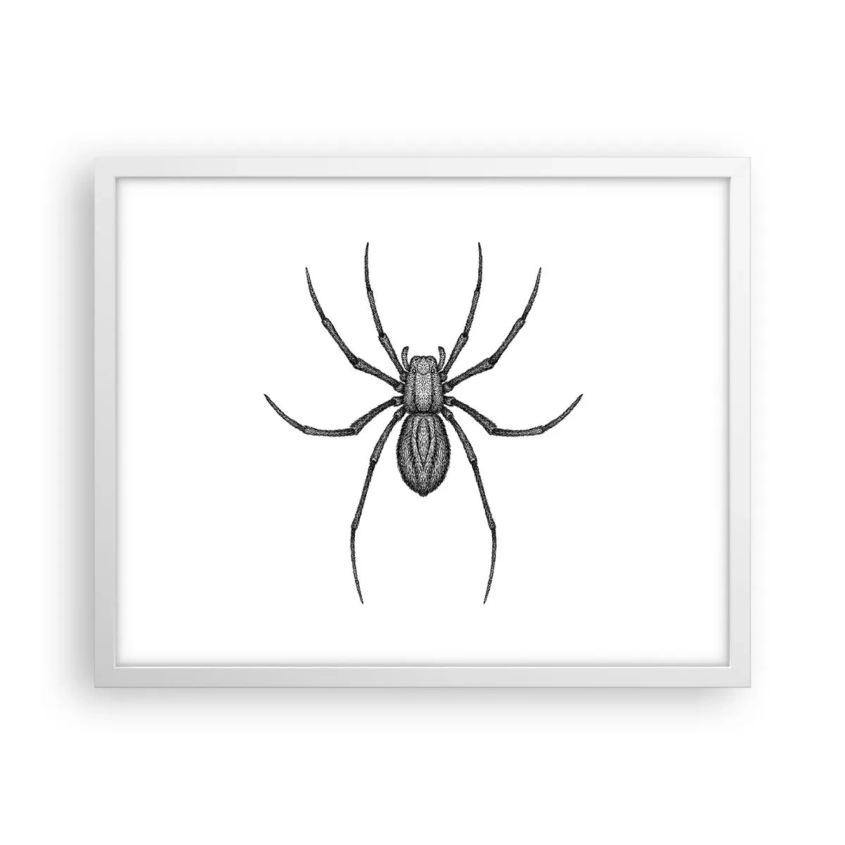 Plakat w białej ramie - Niepokojąca precyzja - 50x40 cm