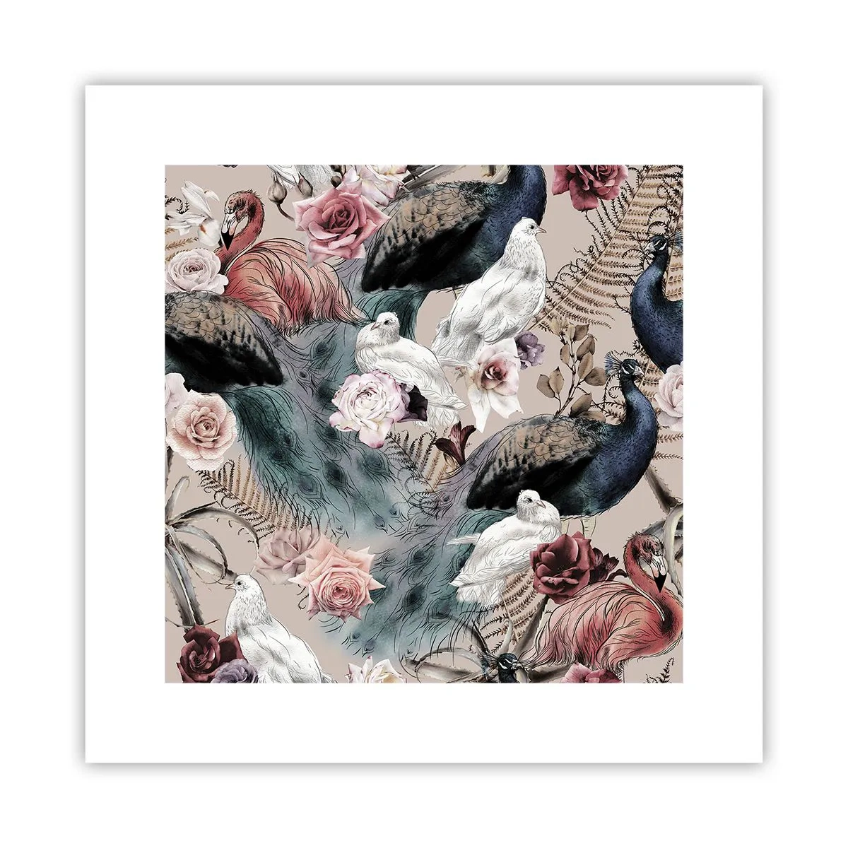 Plakat - W pałacowym ogrodzie - 30x30 cm