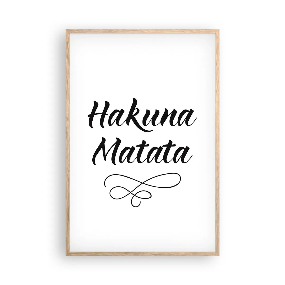 Plakat w ramie jasny dąb - Najlepsza rada - 61x91 cm