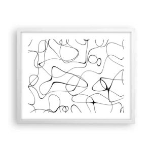 Plakat w białej ramie - Ścieżki życia, koleje losu - 50x40 cm