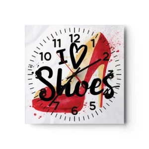 Zegar ścienny - Miłość niejedno ma imię - 40x40 cm