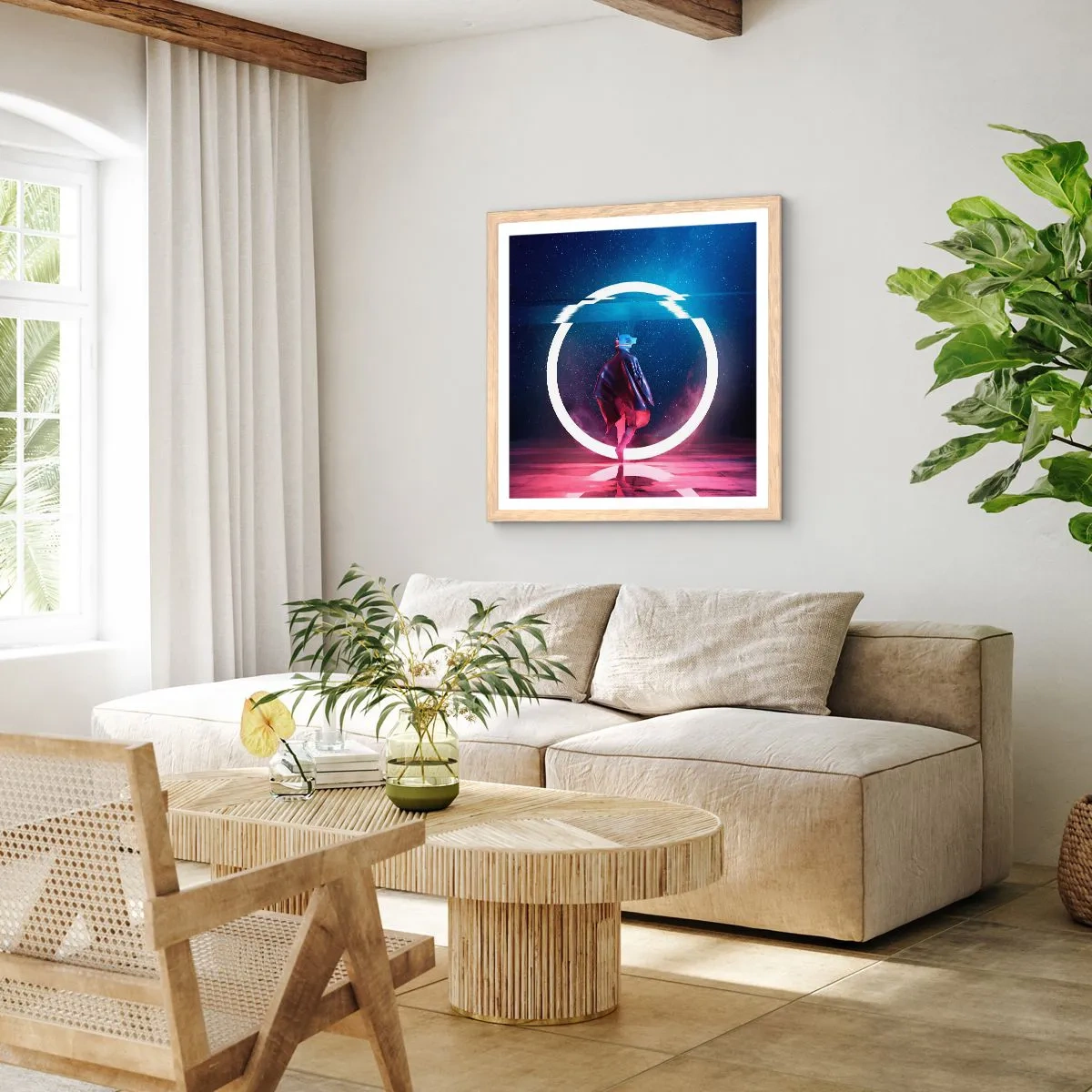 Plakat w ramie jasny dąb - Między światami - 60x60 cm