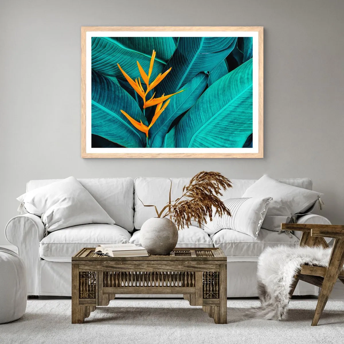 Plakat w ramie jasny dąb - Kwiat Edenu - 50x40 cm