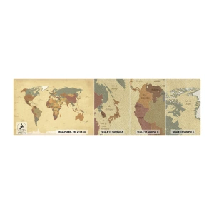 Fototapeta Próbka Premium Sand - Dla ciebie - cały świat - Mapa Świata, Kontynenty, Podróże - 100x30 cm