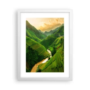 Plakat w białej ramie - Wietnamska dolina - 30x40 cm