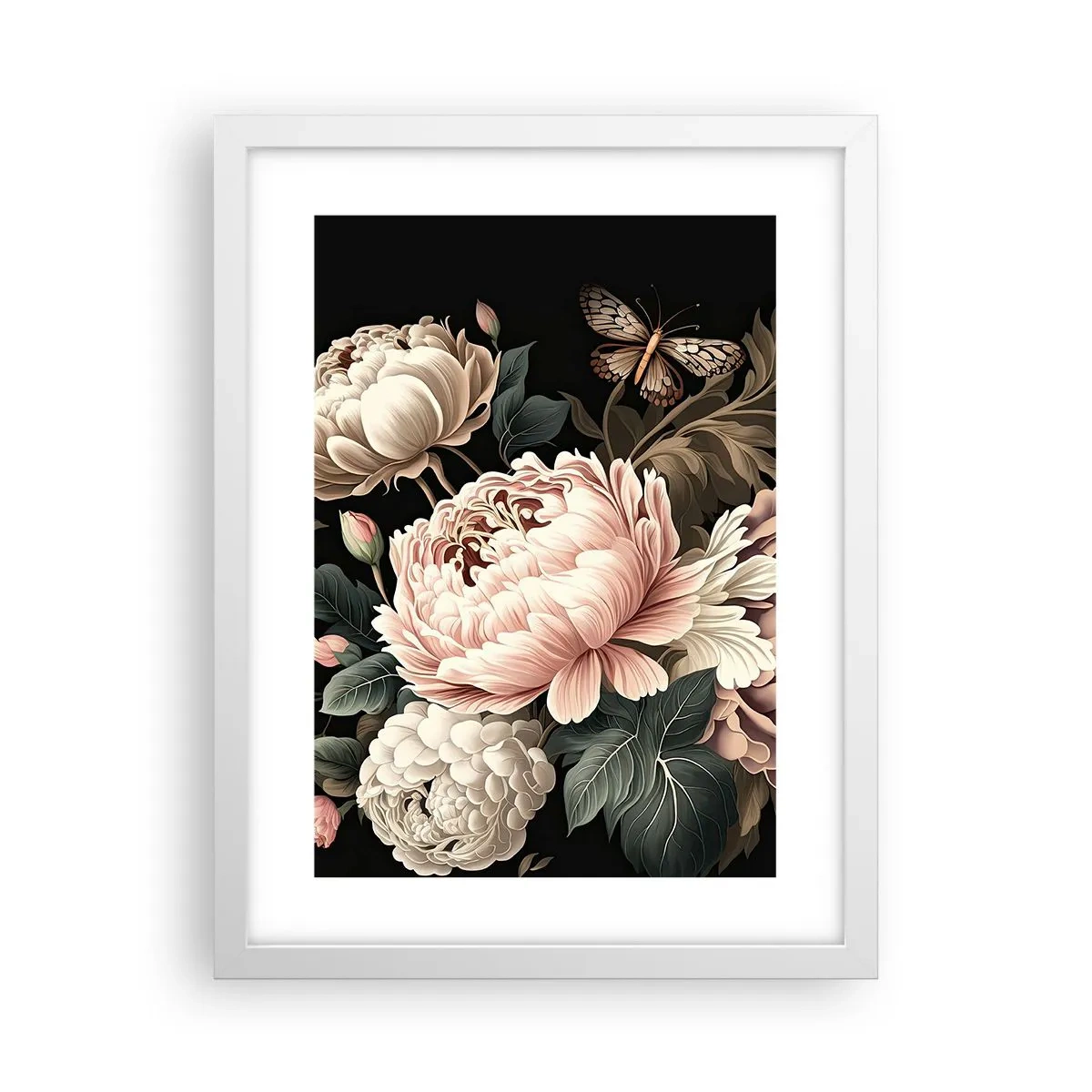 Plakat w białej ramie - W barokowym stylu - 30x40 cm
