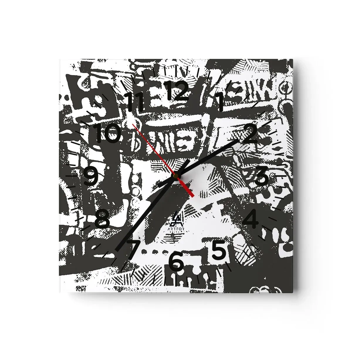 Zegar ścienny - Porządek czy chaos? - 40x40 cm