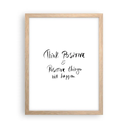 Plakat w ramie jasny dąb - Jak żyć? - 30x40 cm