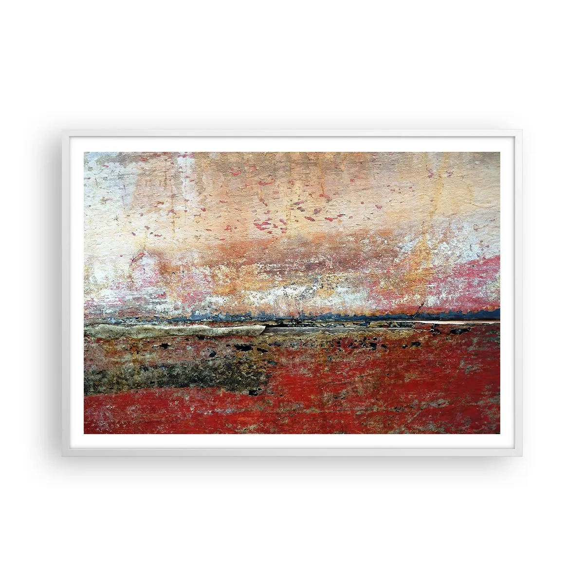 Plakat w białej ramie - Może to morze - 100x70 cm