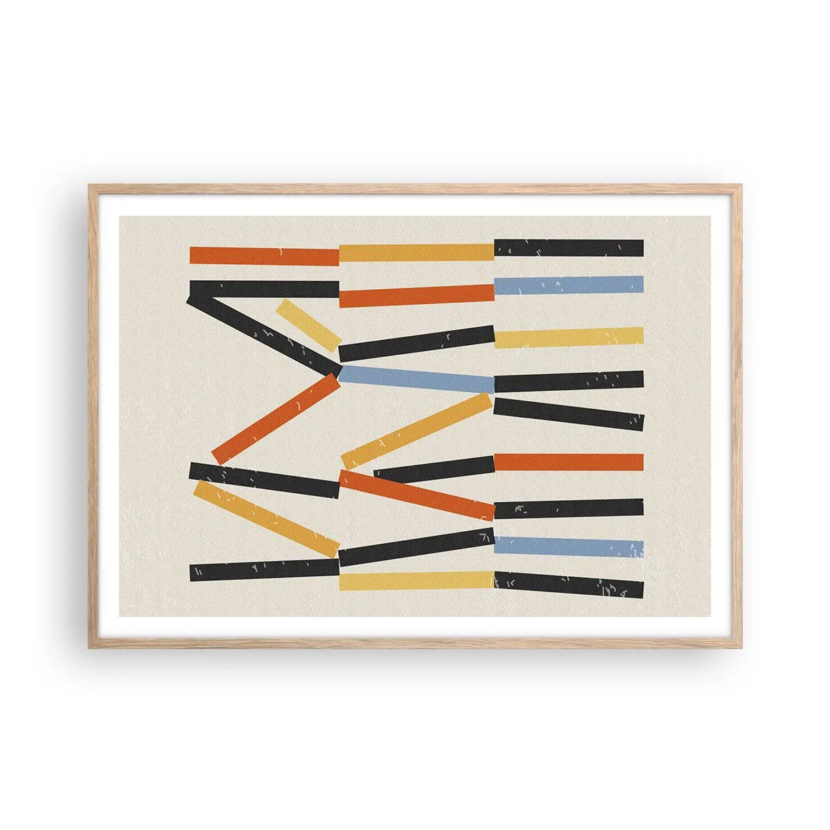 Plakat w ramie jasny dąb - Kompozycja na poziomie - 100x70 cm