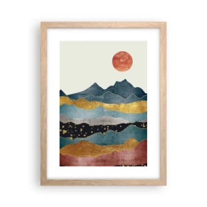 Plakat w ramie jasny dąb - Przekrój świata - 30x40 cm