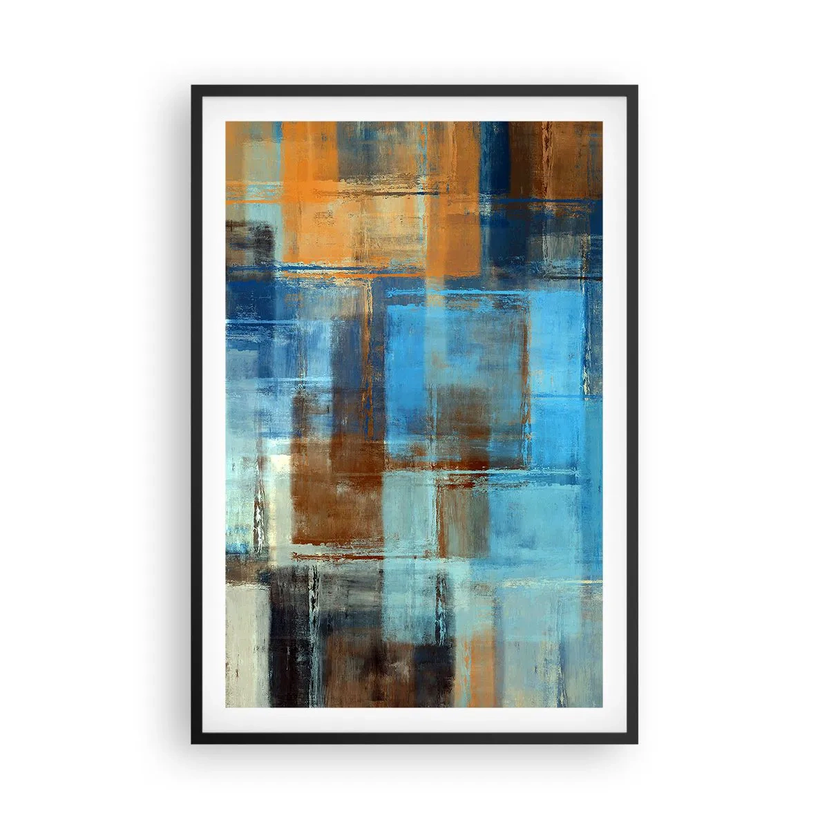 Plakat w czarnej ramie - Przez błękitną zasłonę - 61x91 cm