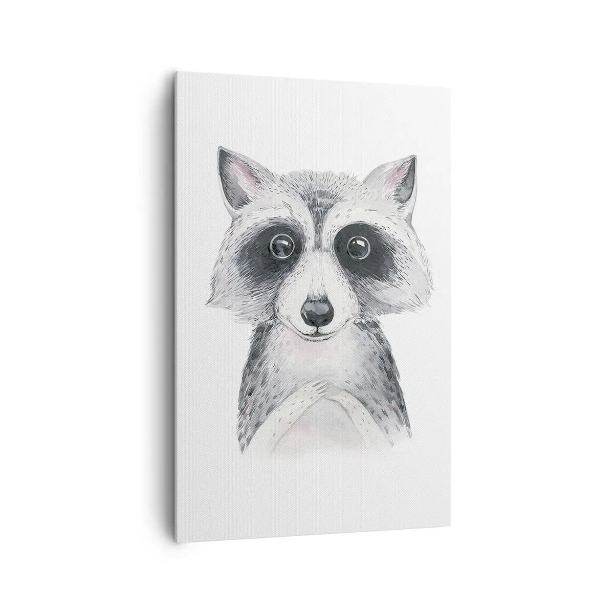 Obraz na płótnie - Uroczy portret szopa na białym tle - 80x120cm - Chwila na wzruszenie - Nowoczesna dekoracja ścienna do salonu i sypialni ARTTOR