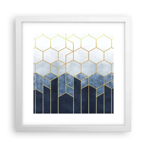 Plakat w białej ramie - Kompozycja w synkopowym rytmie - 30x30 cm