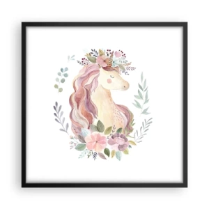 Plakat w czarnej ramie - Zaproszenie do świata baśni - 50x50 cm