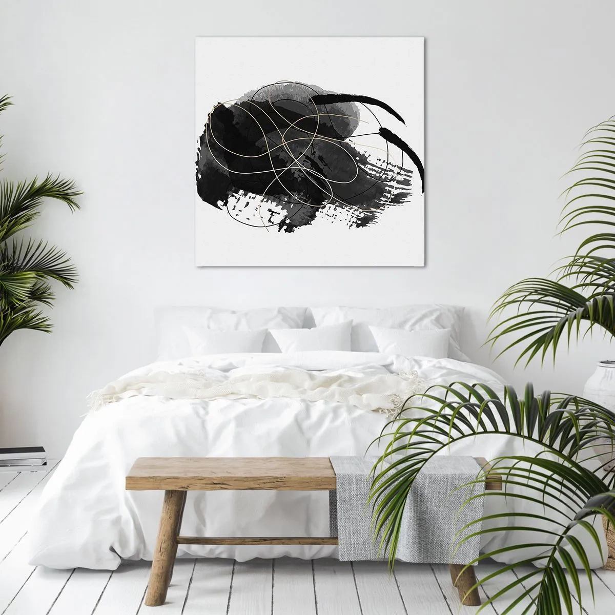 Obraz na płótnie - Wysnute z czerni - 60x60 cm