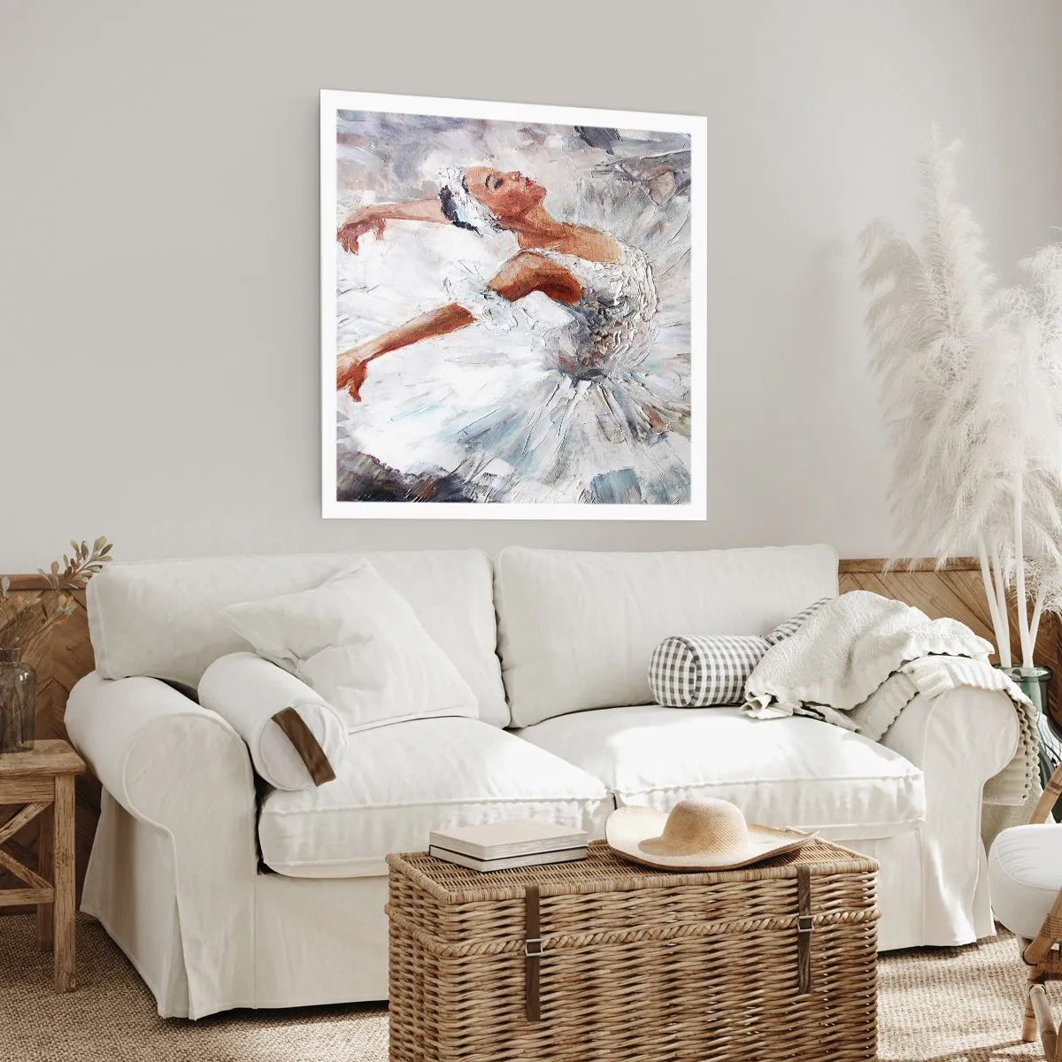 Plakat - Delikatna i lekka jak tiul - 60x60 cm