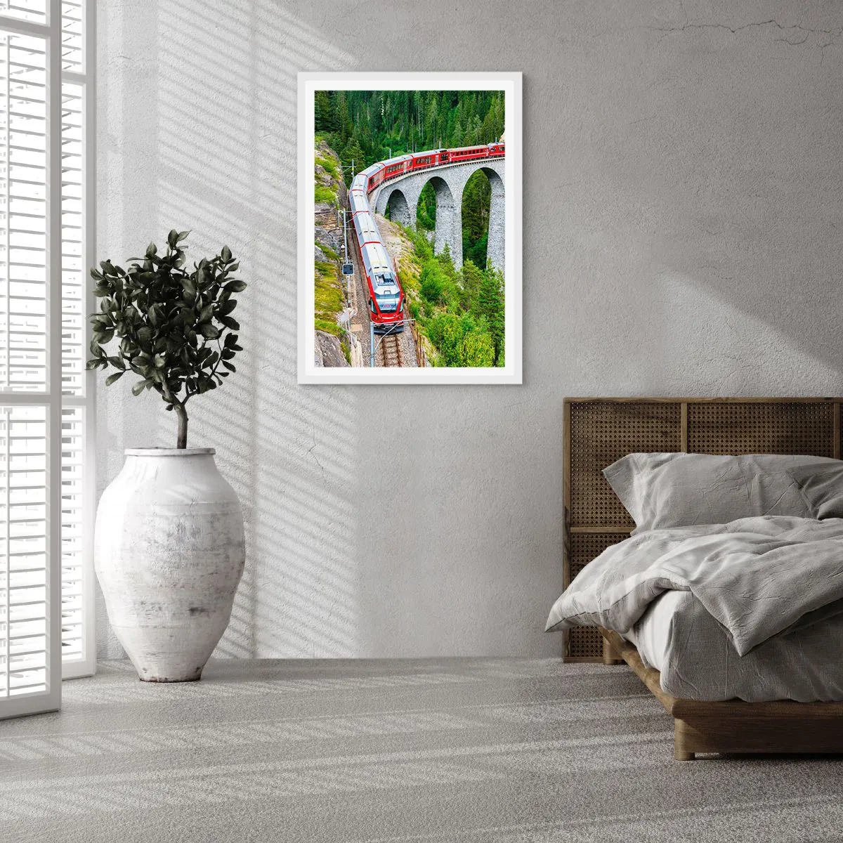 Plakat w białej ramie - Kolej na górskie widoki - 40x50 cm