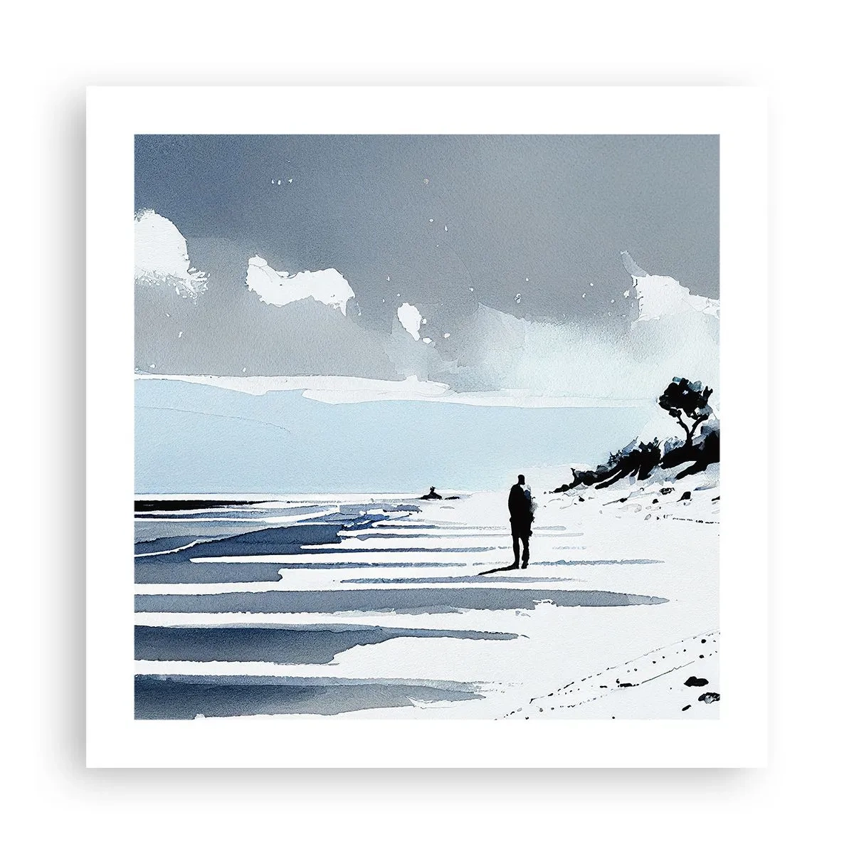 Plakat - Sam na sam - 50x50 cm