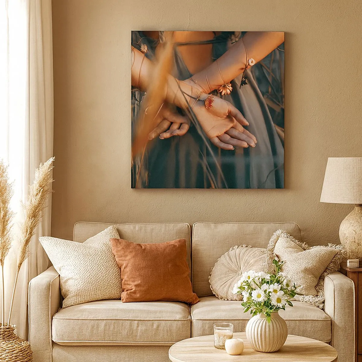 Obraz na płótnie - Związana z naturą - 30x30 cm