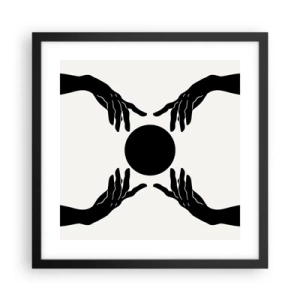 Plakat w czarnej ramie - Tajemny znak - 40x40 cm