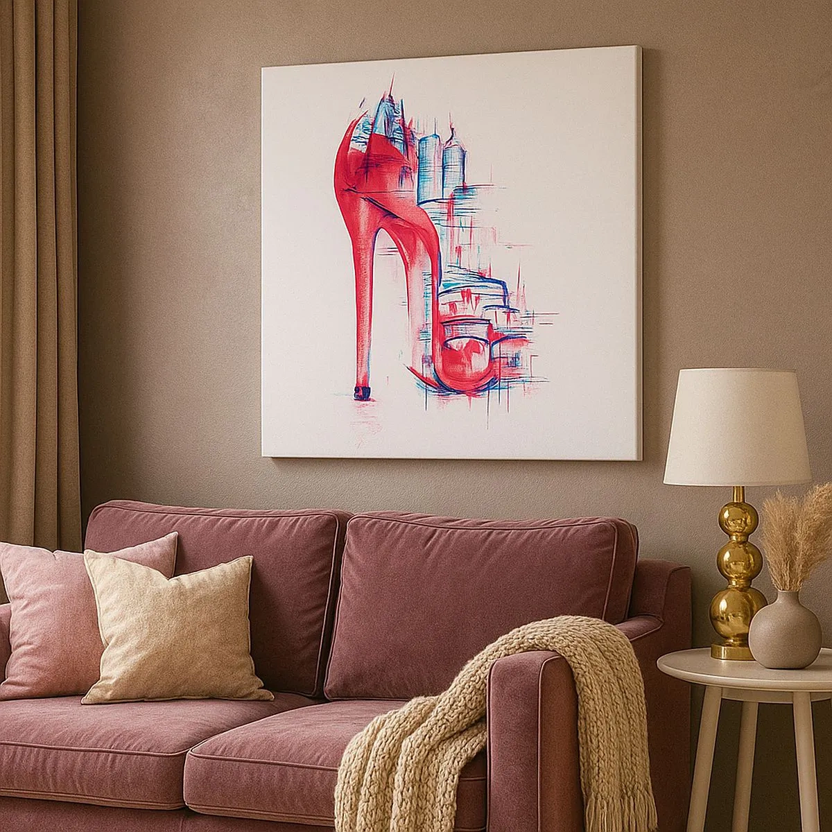 Obraz na płótnie - Wielkomiejska elegantka - 30x30 cm