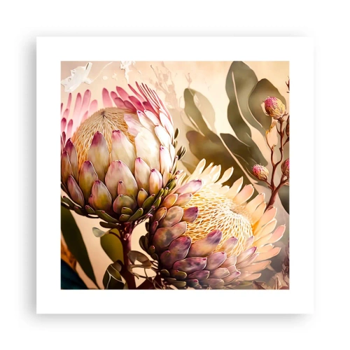 Plakat - Czule objęte - 40x40 cm