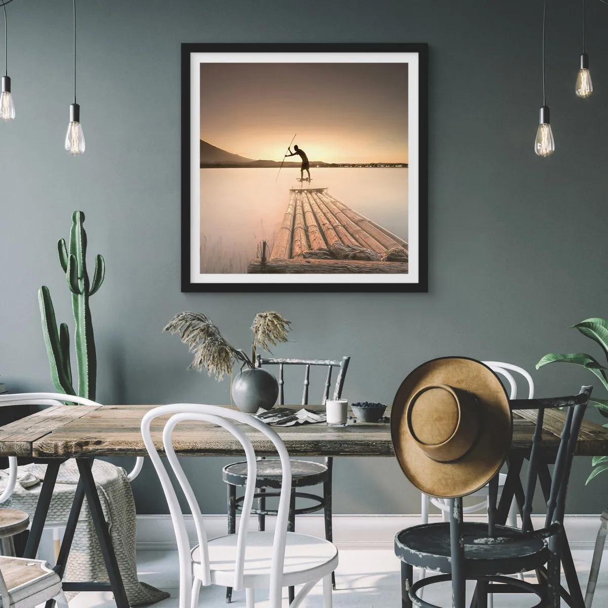 Plakat w czarnej ramie - Przed spoczynkiem - 40x40 cm