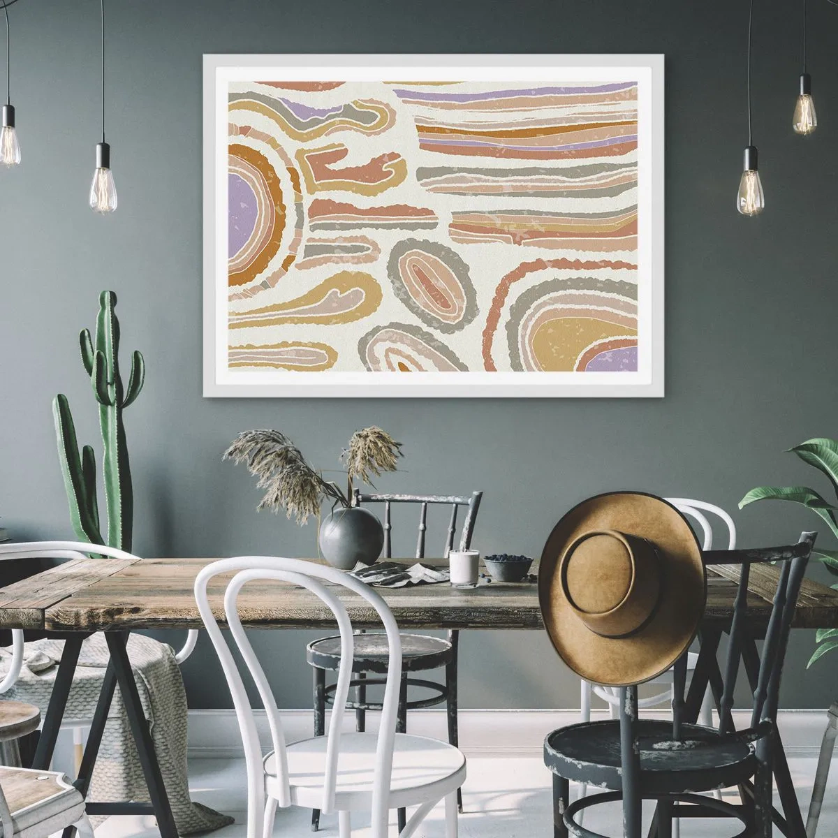 Plakat w białej ramie - Barwne przekroje - 40x30 cm