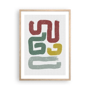 Plakat w ramie jasny dąb - W nieznanym języku - 50x70 cm