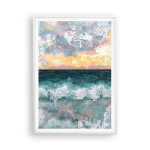 Plakat w białej ramie - Woda, światło, powietrze - 70x100 cm