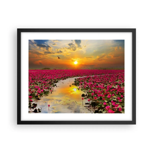 Plakat w czarnej ramie - Tajemne życie jeziora - 50x40 cm