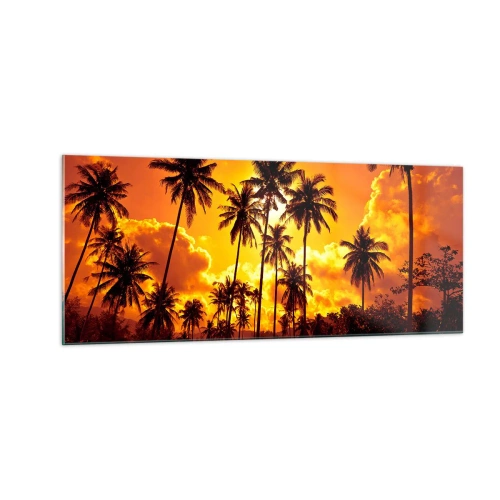 Obraz na szkle - Płoną góry, płoną lasy - 100x40 cm