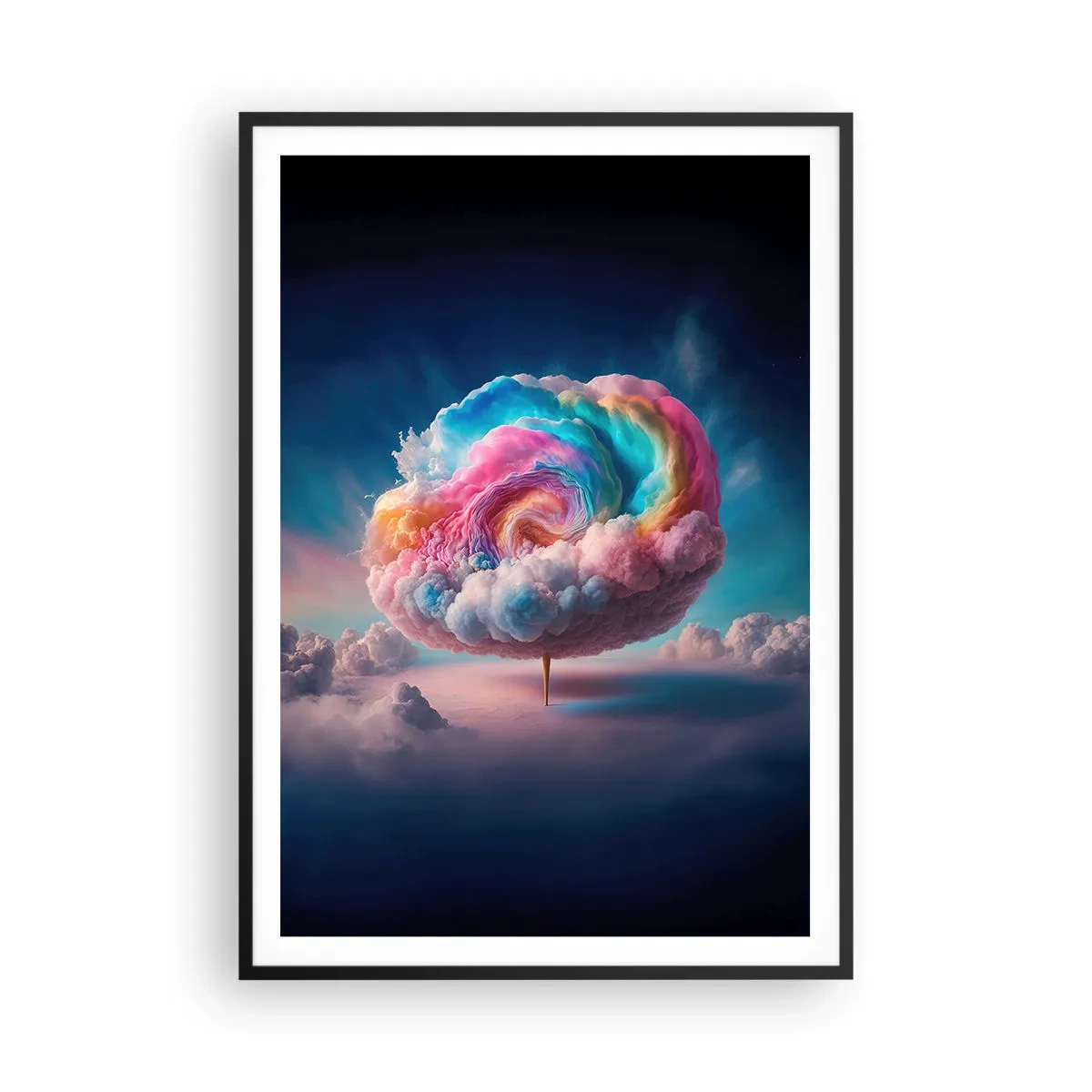 Plakat w czarnej ramie - Sen o wesołym miasteczku - 70x100 cm