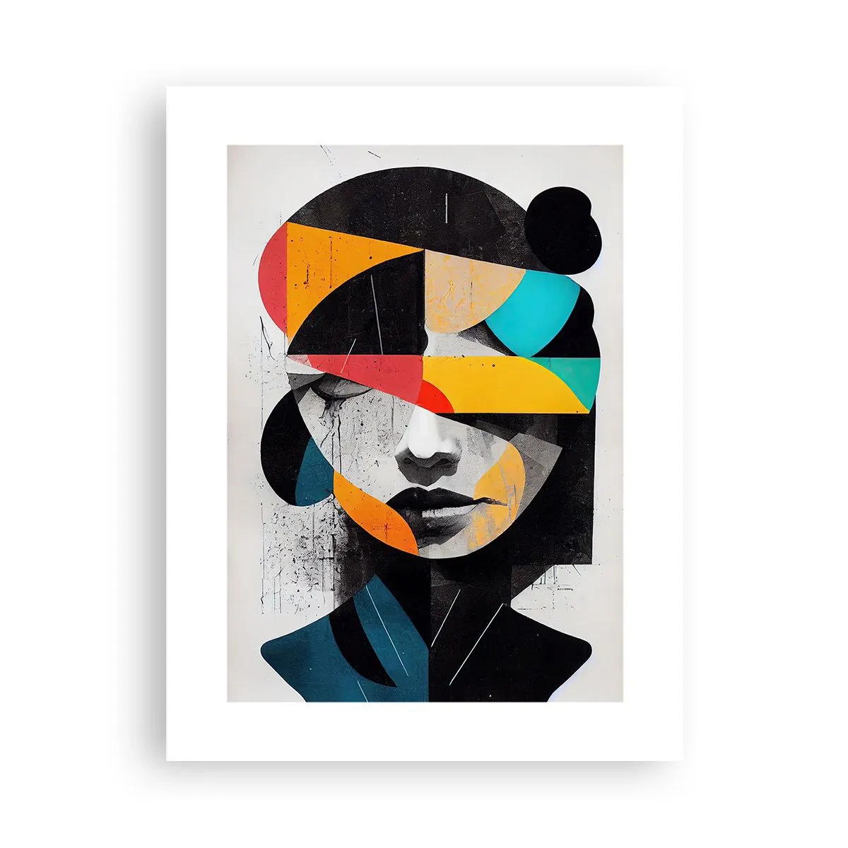 Plakat - Portret wewnętrzny wielobarwny - 30x40 cm