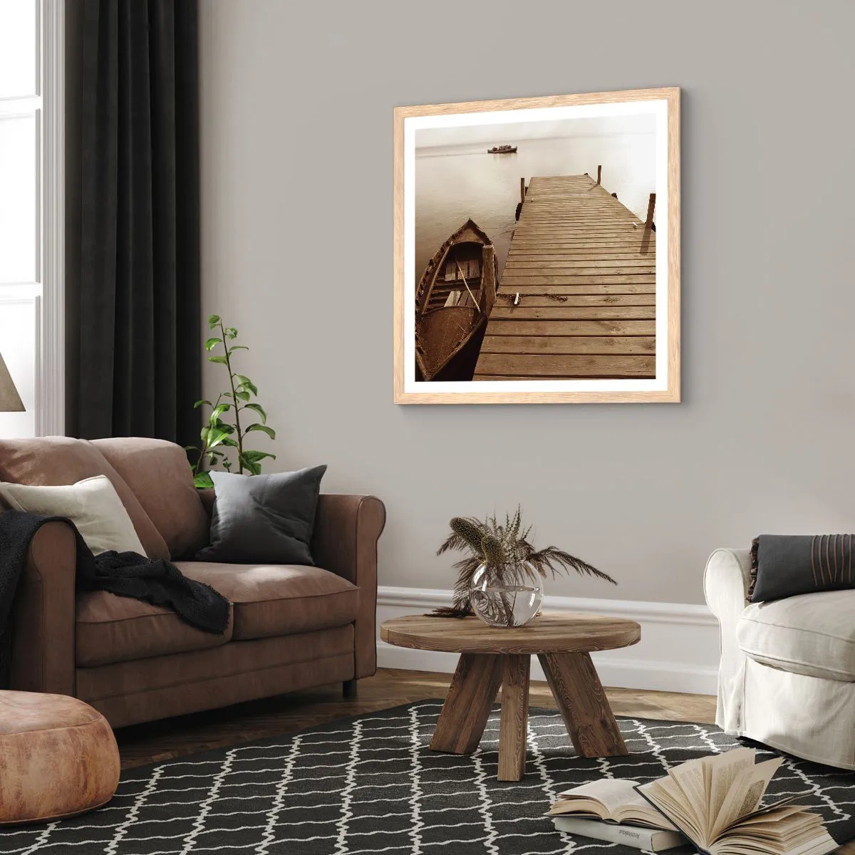 Plakat w ramie jasny dąb - Wielki spokój - 30x30 cm