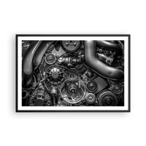 Plakat w czarnej ramie - Poezja mechaniki - 91x61 cm