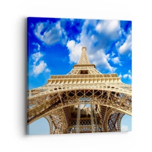 Obraz na płótnie - Sięgając nieba i chmur - 40x40 cm