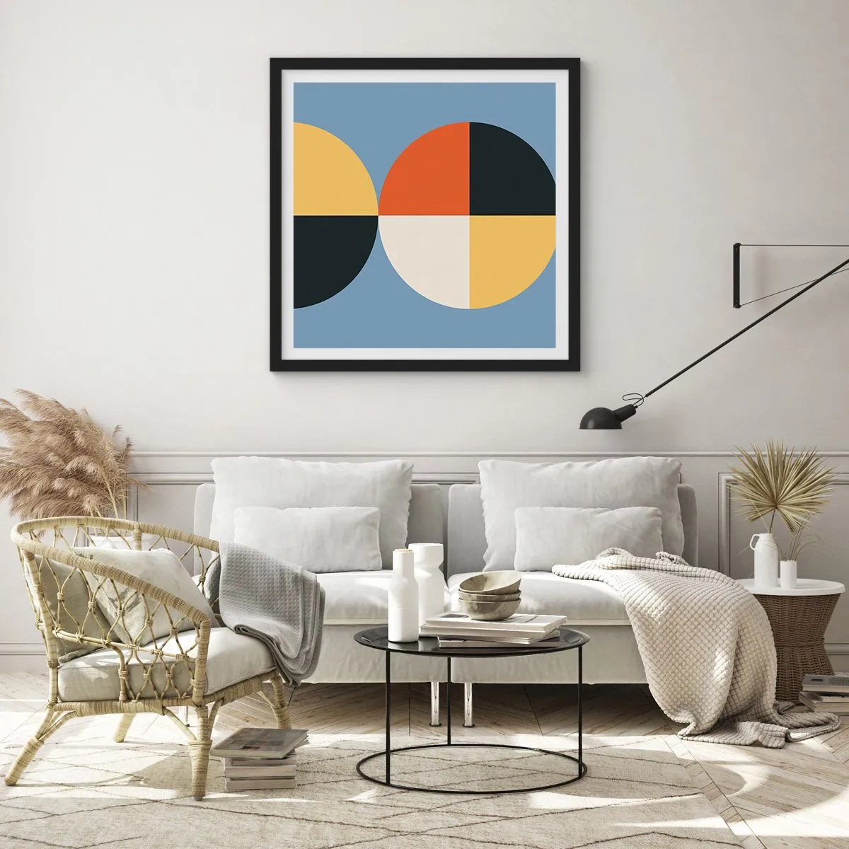 Plakat w czarnej ramie - Patrz i licz - 60x60 cm