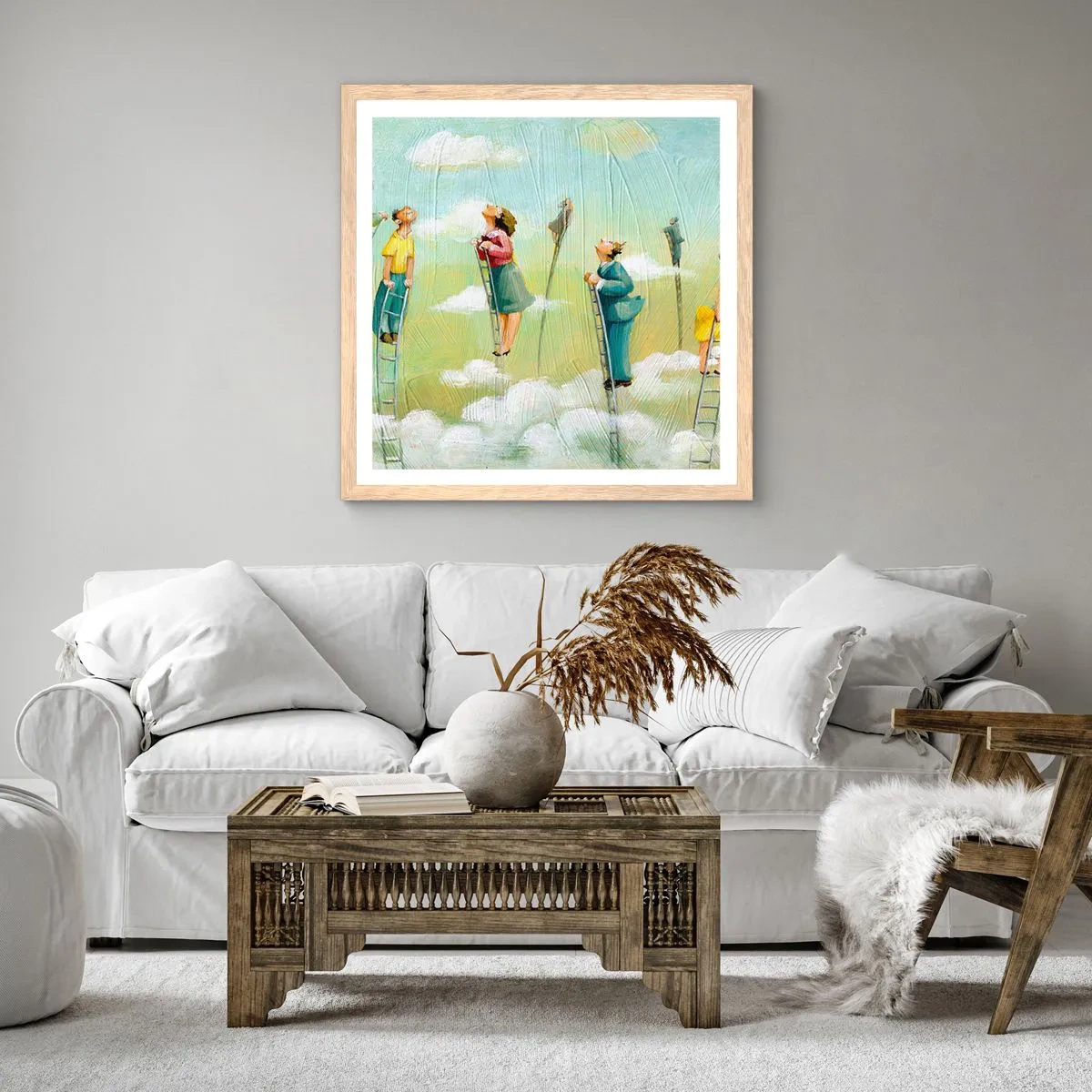 Plakat w ramie jasny dąb - Za swoim marzeniem - 30x30 cm