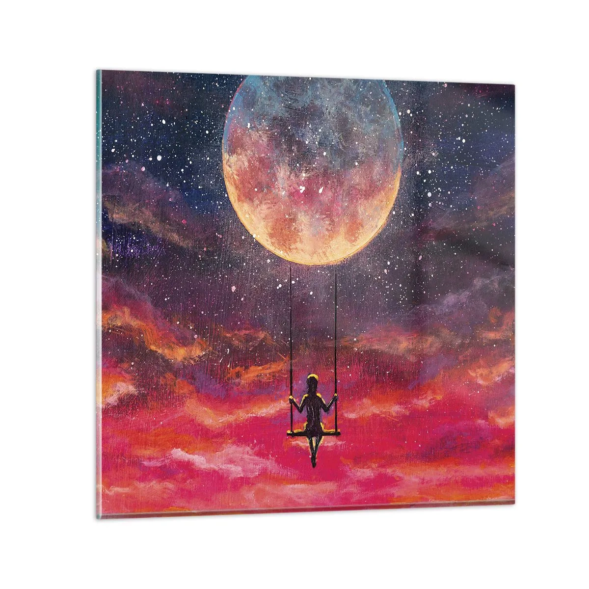 Obraz na szkle - Bujać w obłokach - 40x40 cm