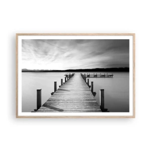 Plakat w ramie jasny dąb - U wodopoju – spokoju - 100x70 cm